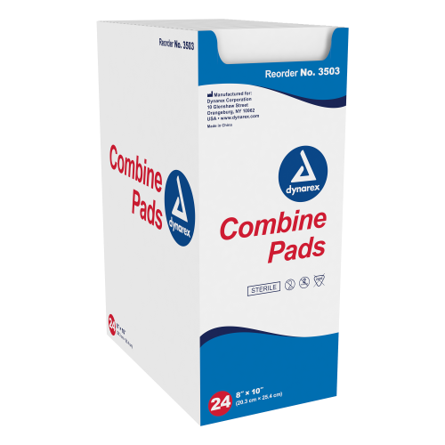 Dynarex Combine Pad 8"x10" 15 boxes/Case - Click Image to Close