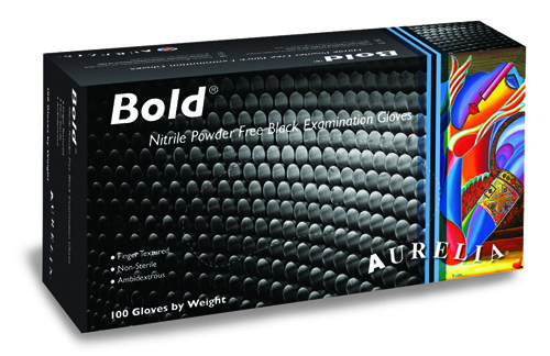 Bold Black PF Nitrile, Large, Case