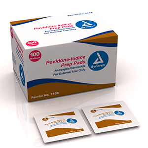 Povidone Iodine Prep Pads (Case) - Click Image to Close