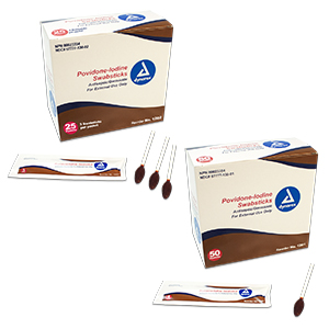 Povidone Iodine Swabsticks (Case) - Click Image to Close