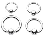 7/16" Captive Bead Ring 16 Gauge-Set of 10