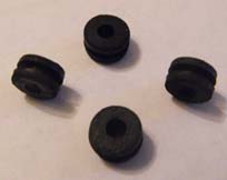 Black Rubber Grommets, 100/bag