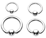 3/4" Captive Bead Ring 10 Gauge-Set of 10
